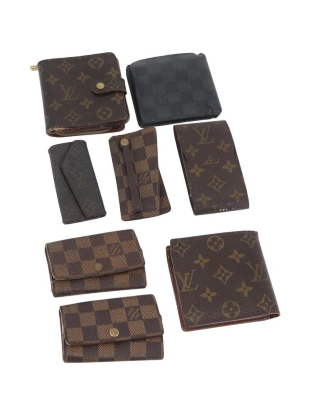 LOUIS VUITTON Monogram Damier Ebene Wallet 8 sets